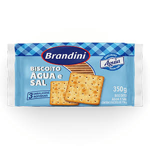 Bisc Aguia/brandini Agua e Sal 350g