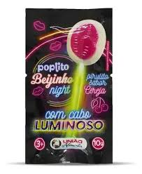 Pirulito Beijinho com Palito Neon