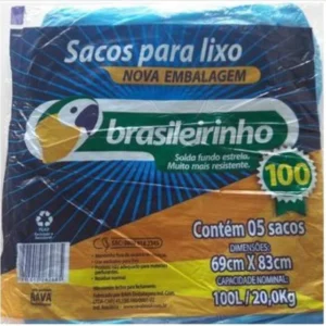 Saco P/lixo Brasileirinho 5und 100lt